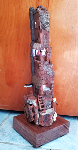 cottonwood carving gnome home, fairy houe market